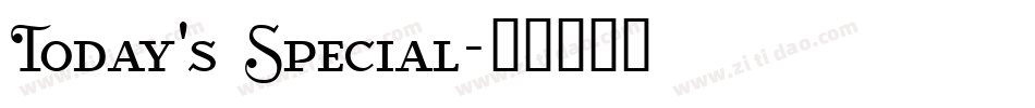 Today's Special字体转换